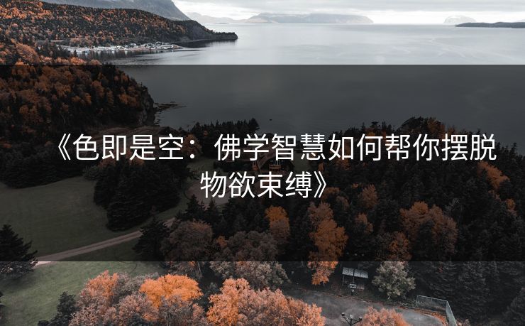 《色即是空：佛学智慧如何帮你摆脱物欲束缚》  第1张